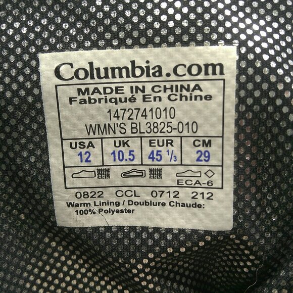 Columbia Minx Black Quilted Faux Fur Top Lined Waterproof Snow Winter Boot SZ 12 - Picture 10 of 11